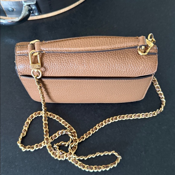 Tory Burch Britten Mini Top Handle Bag with Gold Accents chain strap - Picture 13 of 14